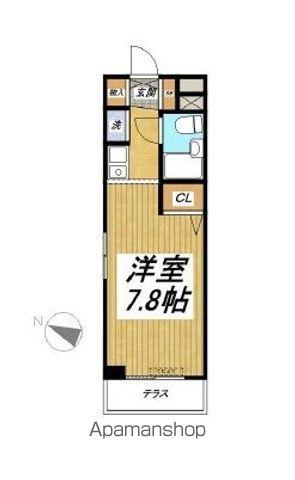 パステル氷川台(1K/3階)の間取り写真