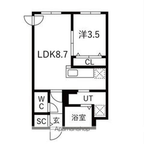 ESTALION SOEN(1LDK/2階)の間取り写真