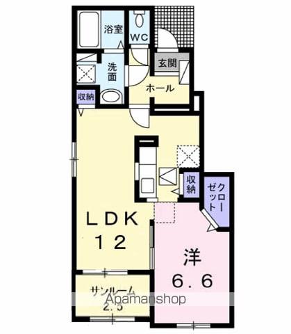 Nゲート Ⅸ(1LDK/1階)の間取り写真