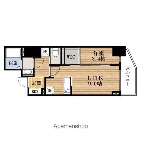 SERENITE本町リアン(1LDK/11階)の間取り写真