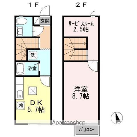 キューブ(1SDK)の間取り写真