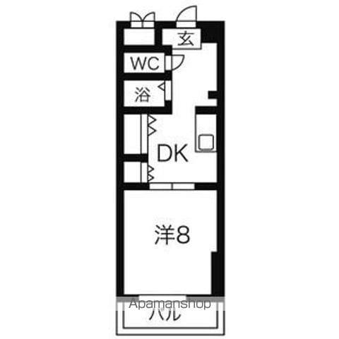 メゾンラフィネ(1DK/3階)の間取り写真