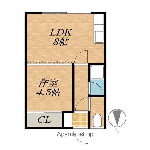 シークハイツ(1LDK/2階)の間取り写真