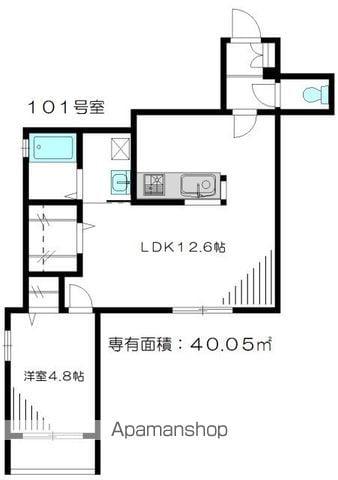 シーサーハウス(1LDK/1階)の間取り写真