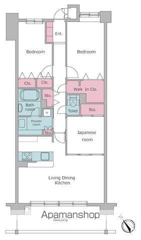レジディア東松戸(3LDK/3階)の間取り写真