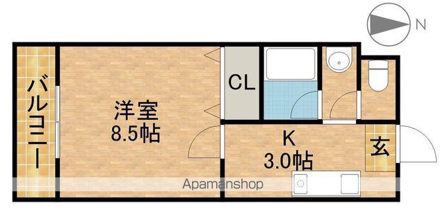 アルシェ浜松(1K/3階)の間取り写真