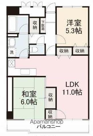 CRESTCOURTK2(2LDK/3階)の間取り写真