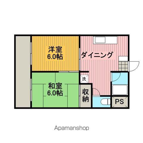 アイパレス南林間(2K/3階)の間取り写真