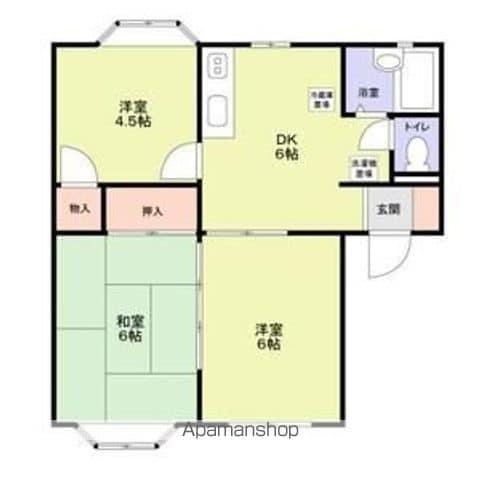 アネックス オガワ A棟(3DK/2階)の間取り写真