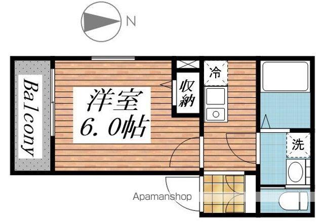 MELDIA春日部(1K/1階)の間取り写真
