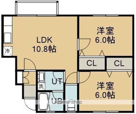 日吉ヶ丘ハイツ(2LDK/1階)の間取り写真