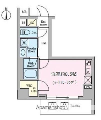 AVANTI ARATAMABASHI(ワンルーム/2階)の間取り写真