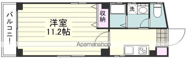 Kマンション(1K/3階)の間取り写真