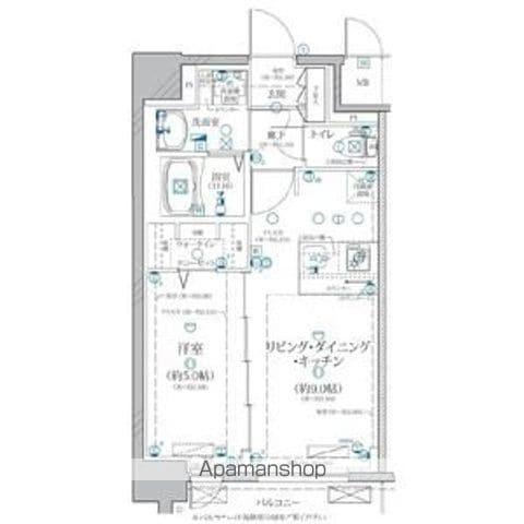 ディアレイシャス矢場町(1LDK/14階)の間取り写真