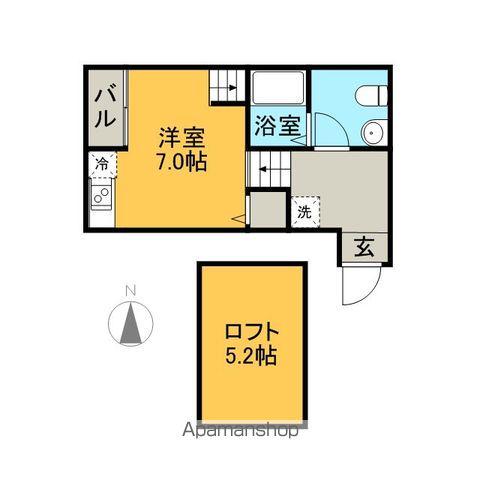 SEAPRAIRIE(ワンルーム/2階)の間取り写真