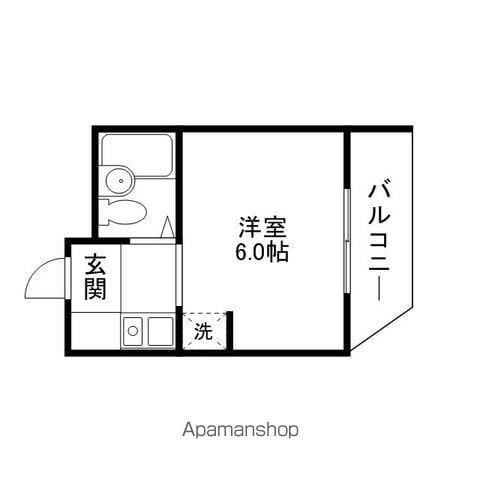 ソレイユヤマダ(1K/4階)の間取り写真