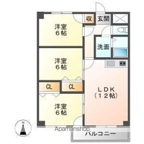 シェラトン広瀬(4LDK/6階)の間取り写真