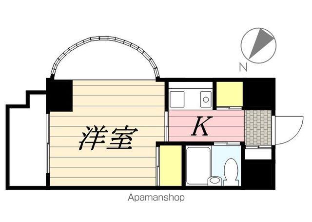 T'S GARDEN南柏(1K/6階)の間取り写真