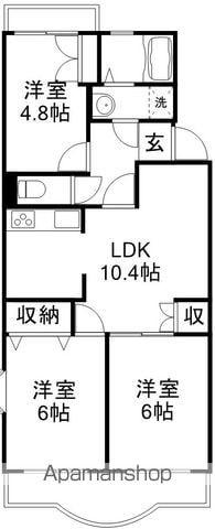 セントーサ西習志野2(3LDK/1階)の間取り写真
