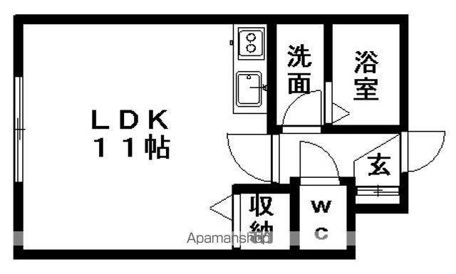 TDKビル(ワンルーム/3階)の間取り写真