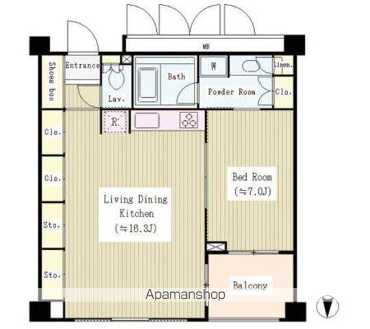 ガーデンコートT(1LDK/1階)の間取り写真