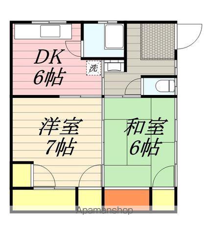 東海道・山陽新幹線 博多駅 徒歩10分 1階建 築60年(2DK)の間取り写真