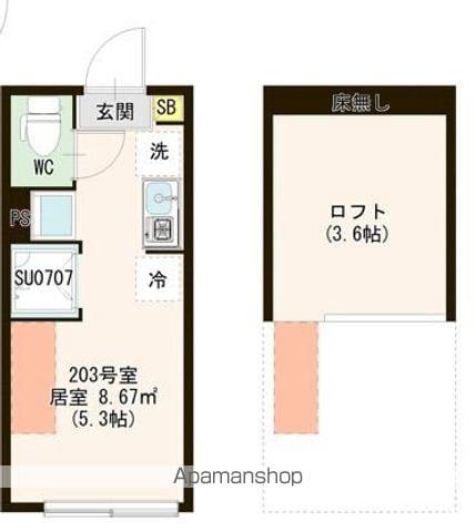 AVENIR 上石神井(ワンルーム/2階)の間取り写真