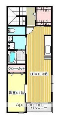 グラッセ田子(1LDK/2階)の間取り写真