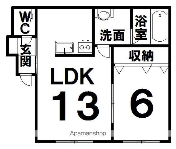PLAIN(1LDK/2階)の間取り写真