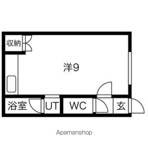 前田ビレッジⅢ(ワンルーム/2階)の間取り写真