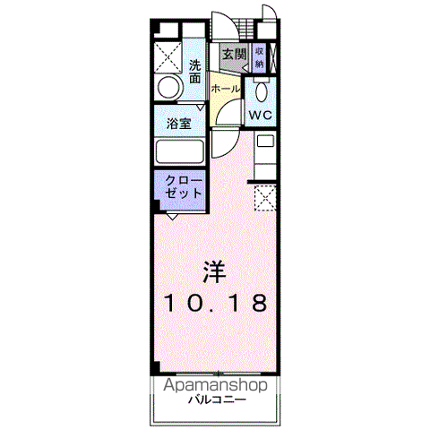 エスペランス(ワンルーム/3階)の間取り写真