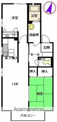 ベジタブルR・Y・A(2LDK/2階)の間取り写真