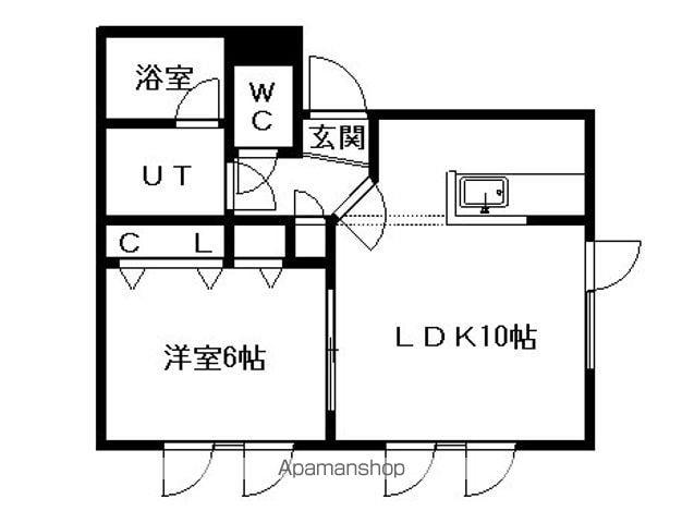 ブランシェ西14(1LDK/4階)の間取り写真