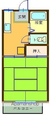 尾形ハイツ(1K/2階)の間取り写真