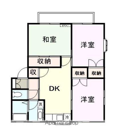 ポンディハイム(3DK/2階)の間取り写真