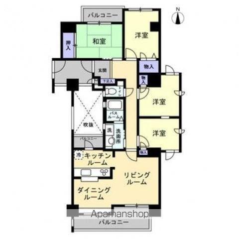 ディアハイム宮脇(4LDK/7階)の間取り写真