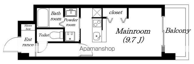 グランノーヴァ(ワンルーム/4階)の間取り写真