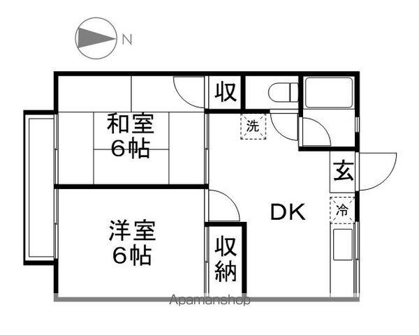 シティハイムなかむら(2DK/2階)の間取り写真