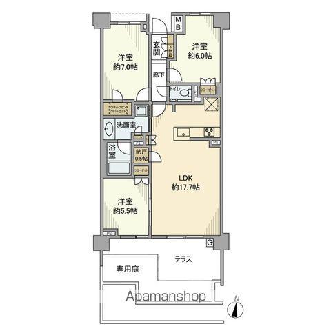 プラウド瑞穂岳見町(3LDK/2階)の間取り写真