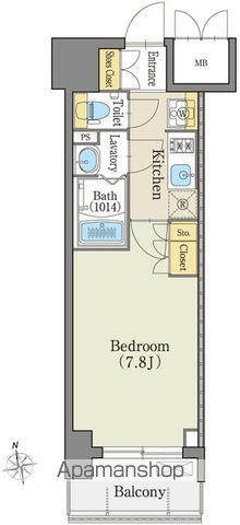 アデグランツ上前津(1K/4階)の間取り写真