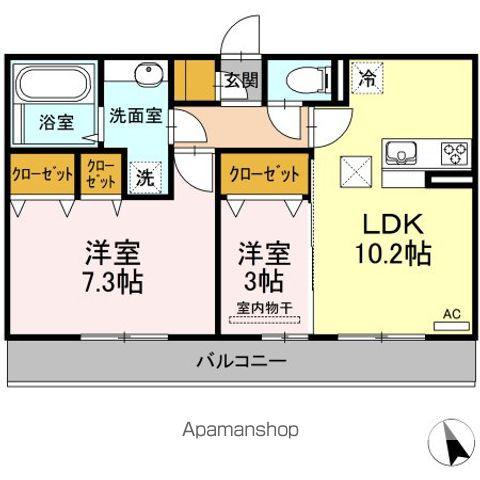 ノブレス(2LDK/1階)の間取り写真
