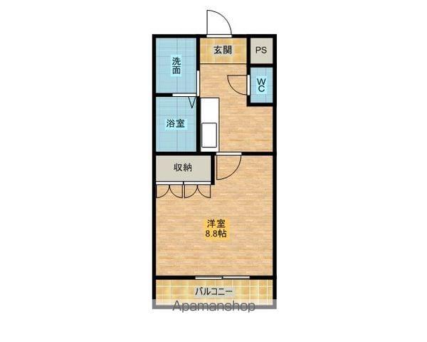 サンモール(1K/1階)の間取り写真