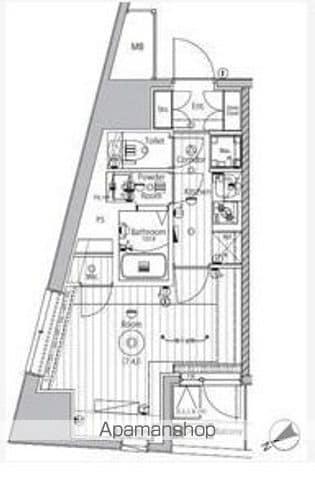 プロスタイルウェルス西早稲田(1K/9階)の間取り写真