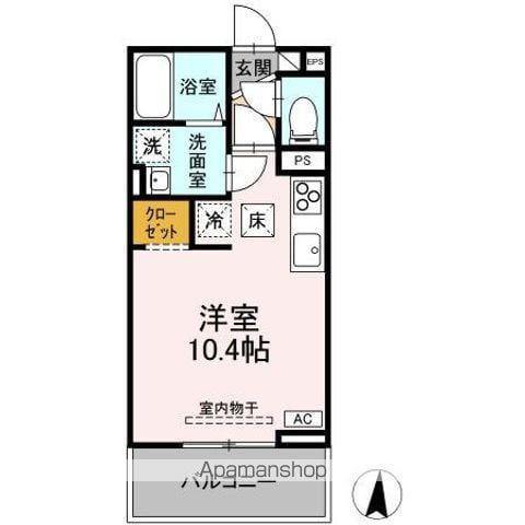 GRACE SEA(ワンルーム/1階)の間取り写真