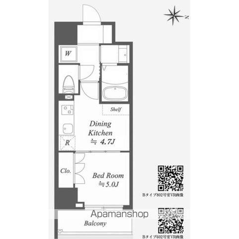 ALPHA PRIME東陽町(1DK/1階)の間取り写真