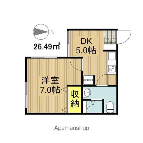 スタービル(1DK/6階)の間取り写真