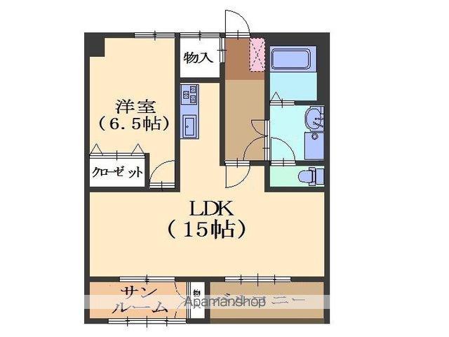 ハイツ城(1SLDK/3階)の間取り写真