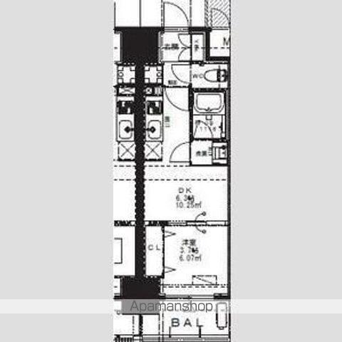 ALIVIS九条(1DK/11階)の間取り写真