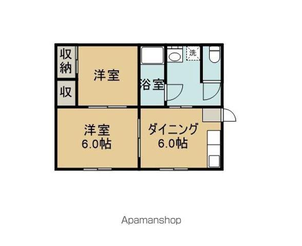 朝日コーポ(2DK/1階)の間取り写真