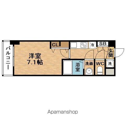 RESIUR-HUMEDARESIDENCE(1K/13階)の間取り写真